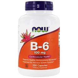 NOW VITAMINE B-6 100MG B250 CAPSULES