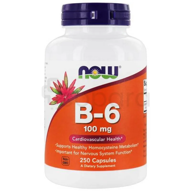 NOW VITAMINE B-6 100MG B250 CAPSULES
