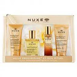 NUXE TROUSSE 2021 HUILE PRODIGIEUSE ET SOIN RITUEL HUILE + LAIT PARFUME + PARFUM + HUILE DE DOUCHE