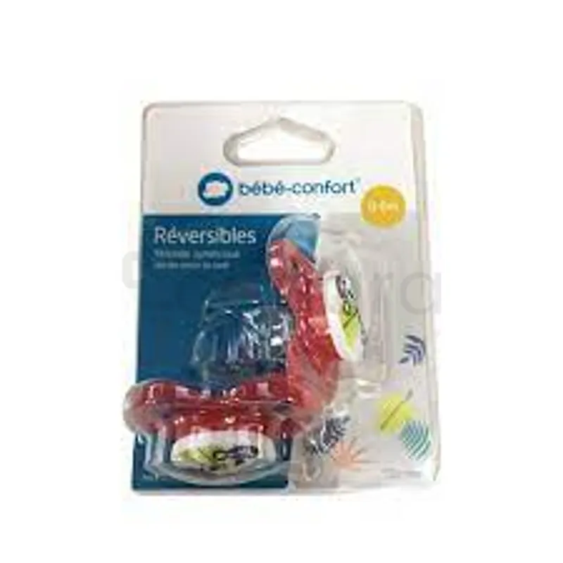 BEBE CONFORT SUCETTES REVERSIBLES 0-6MOIS JUNGLE VIBES ROUGE BOITE DE 2 REFERENCE 7993
