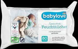 BABYLOVE SENSITIVE LINGETTES BOITE DE 80
