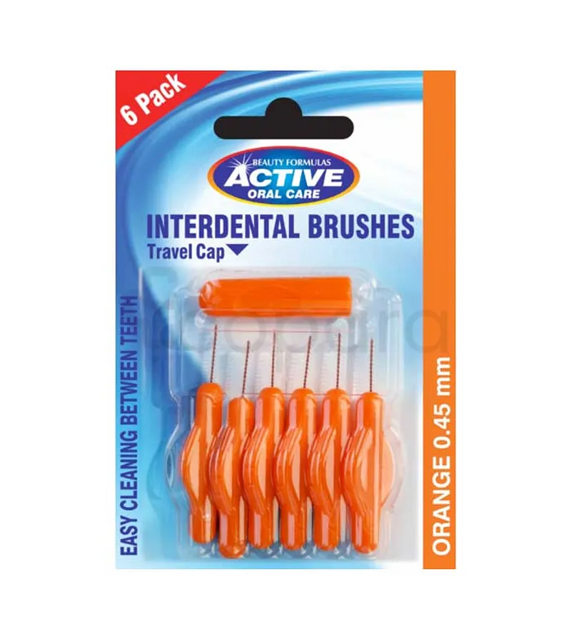 ACTIVE ORAL CARE INTERDENTAL BRUSHES 0.45MM BOITE DE 6