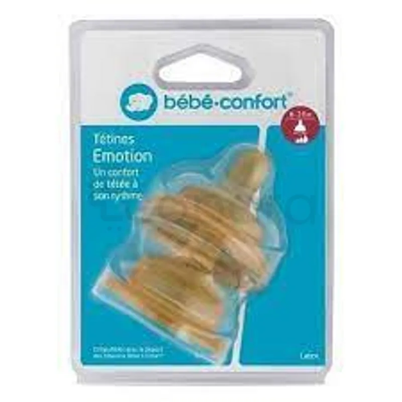 BEBE CONFORT TETINES TAILLE 2 3 VITESSES 0-12 LATEX BOITE DE 2 REFERENCE 6951