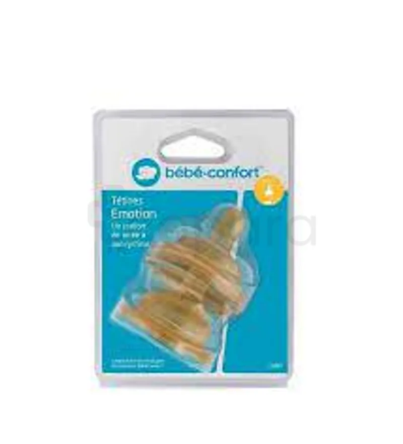 BEBE CONFORT TETINES EMOTION TAILLE 1 3 VITESSES 0-12 LATEX BOITE DE 2 REFERENCE 6944