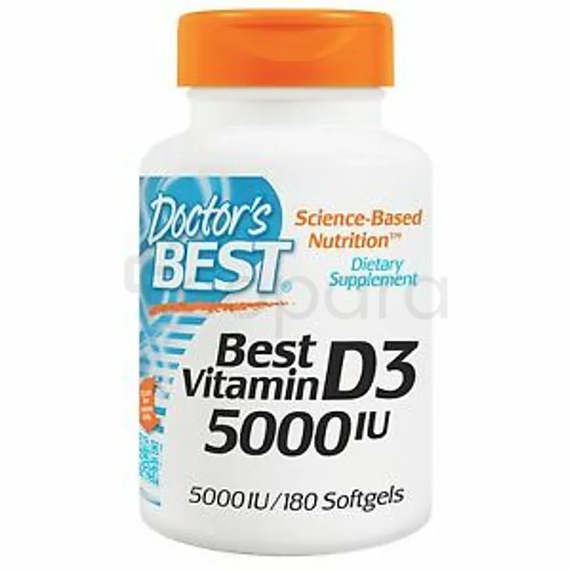 DOCTOR'S BEST VITAMIN D3 5000UI BOITE DE 180 GELULES