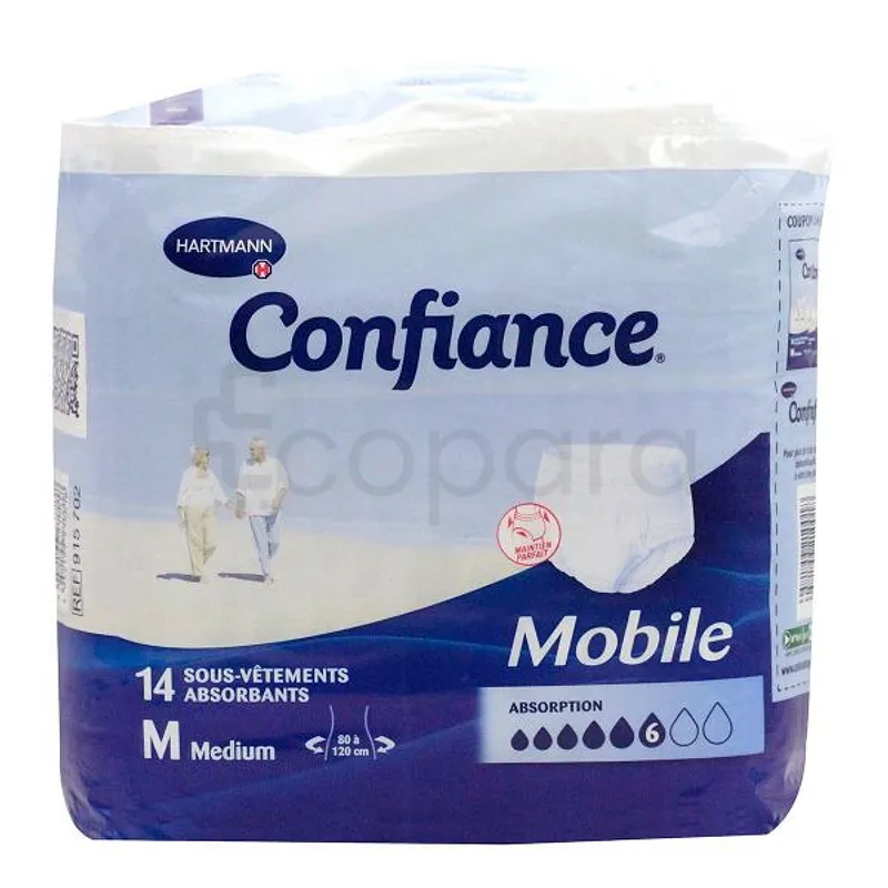 HARTMANN CONFIANCE MOBILE ABSORPTION 6 TAILLE M BOITE DE 14