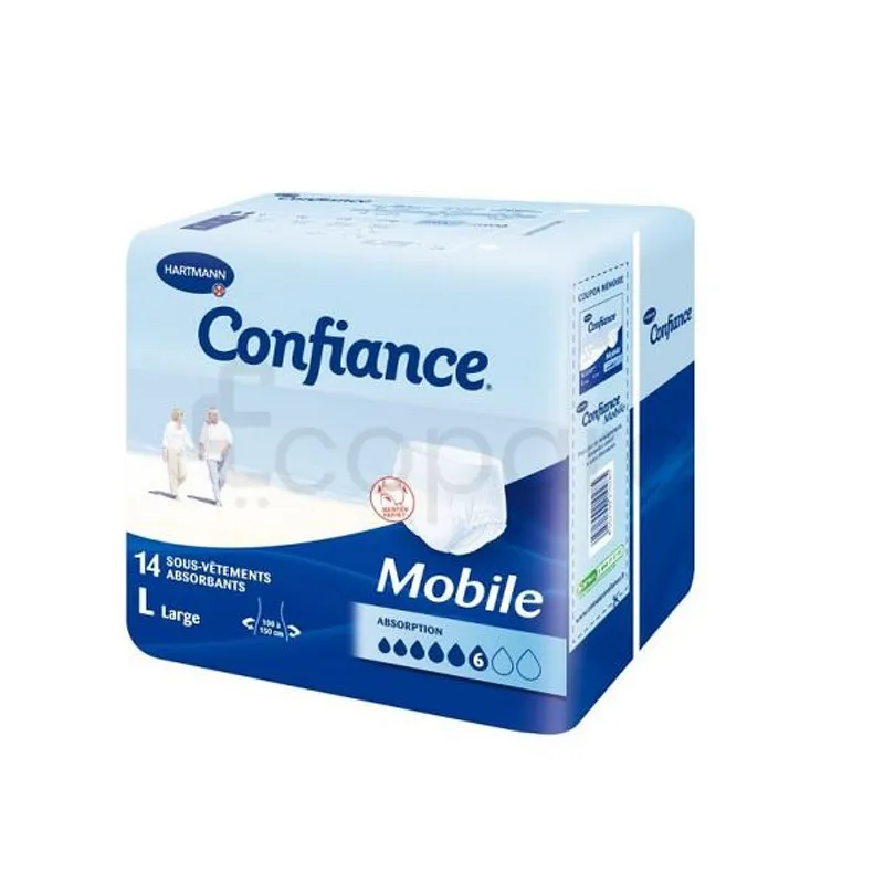 HARTMANN CONFIANCE MOBILE ABSORPTION 6 TAILLE L BOITE DE 14