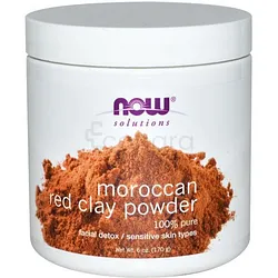 NOW MOROCCAN RED CLAY POWDER PURE POWDER 170G