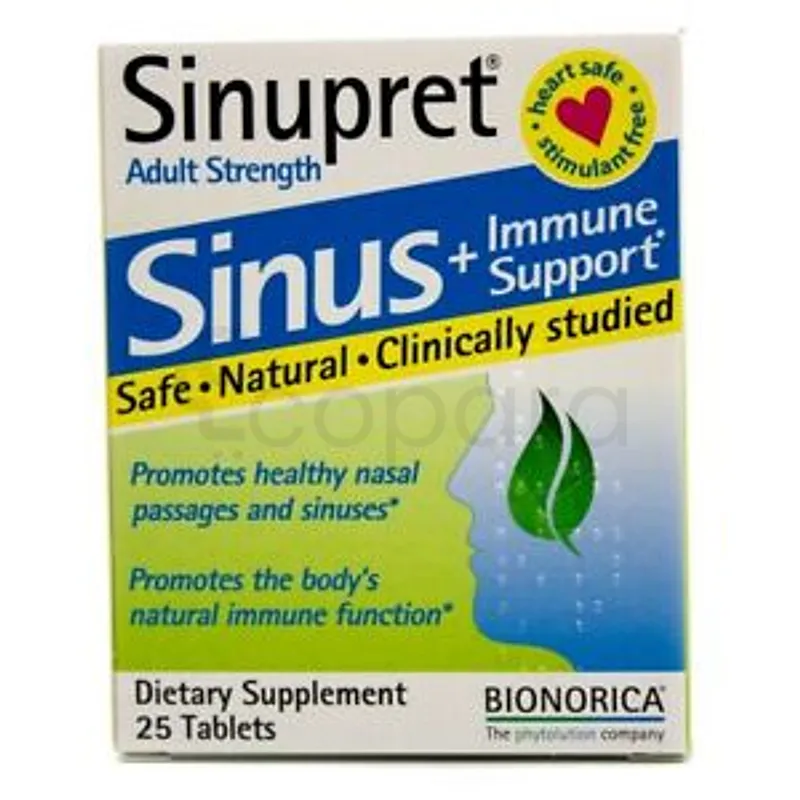 SINUPRET ADULT STRENGTH SINUS + IMMUNE SUPPORT BOITE DE 25 TABLETS