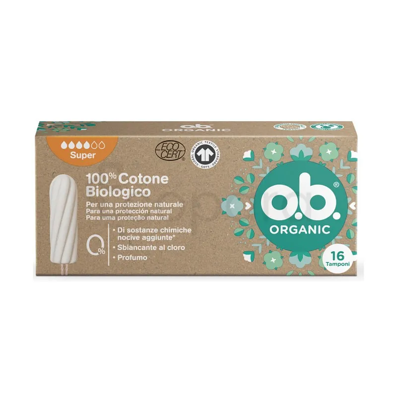 OB ORGANIC TAMPONS SUPER BOITE DE 16