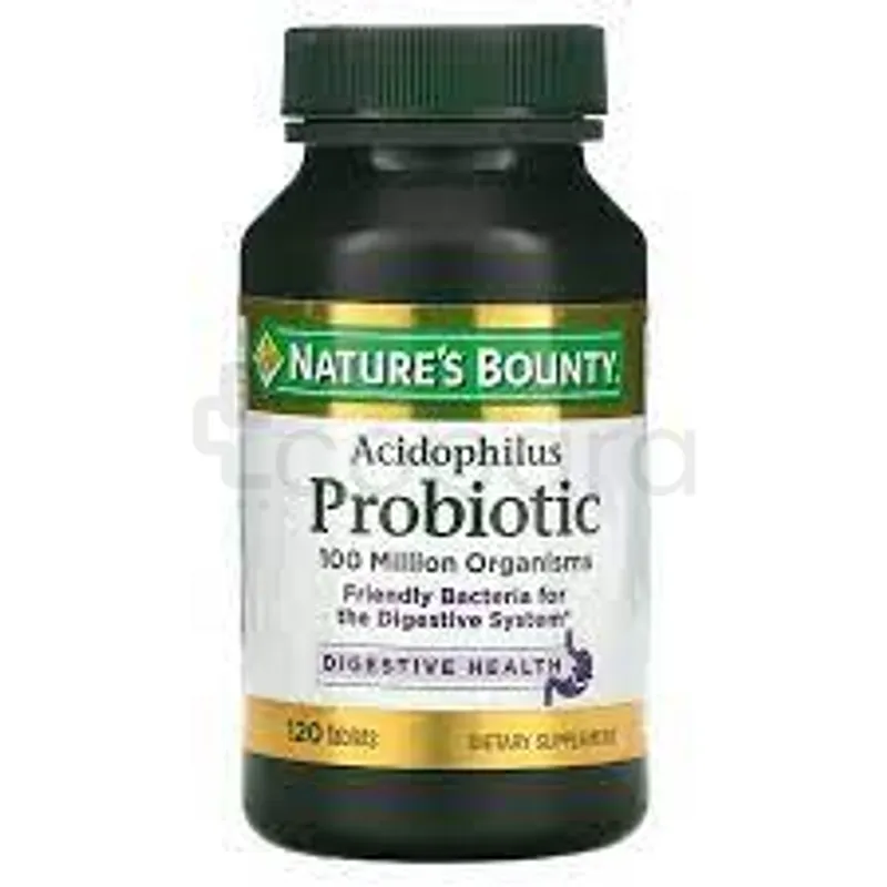 NATURE'S BOUNTY ACIDOPHILUS PROBIOTIC BOITE DE 120 COMPRIMES
