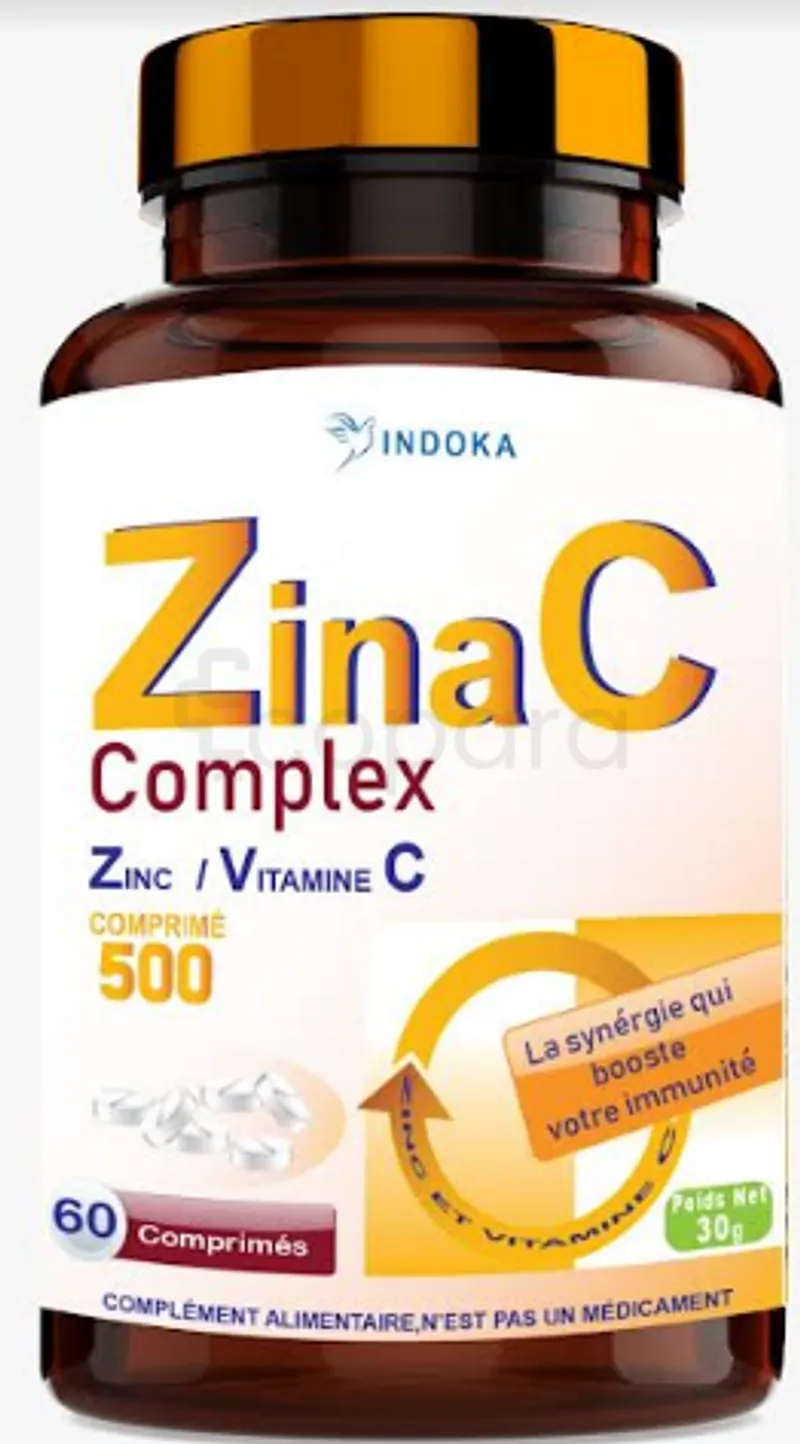 ZINA C COMPLEX ZINC VITAMINE C BOITE DE 60 COMPRIMES