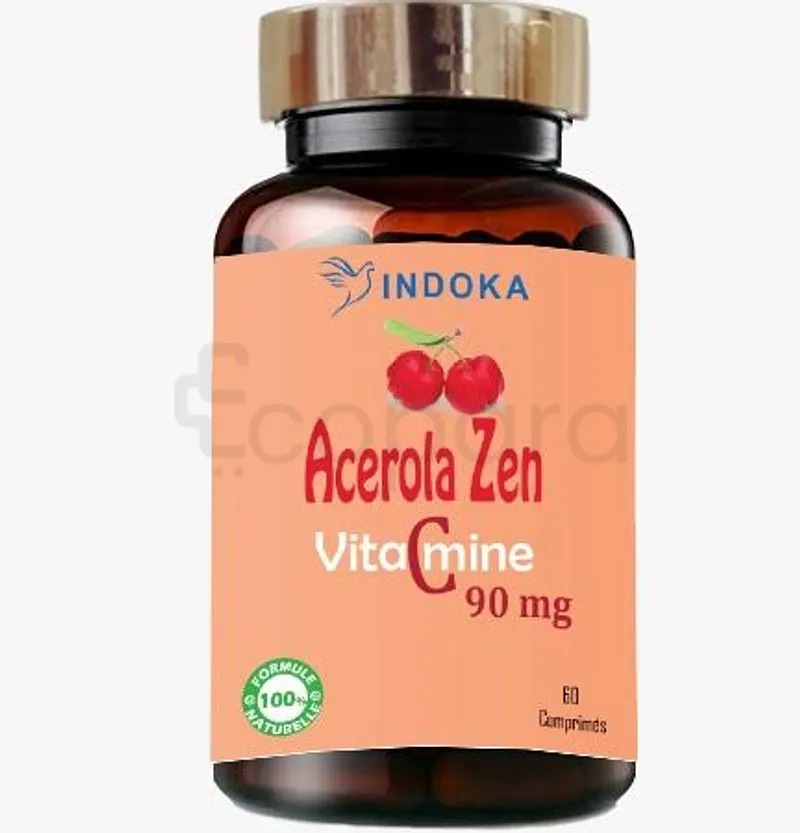 INDOKA ACEROLA ZEN VITAMINE C 90MG BOITE DE 60 COMPRIMES