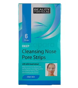 BEAUTY FORMULAS DEEP CLEANSING NOSE PORE STRIPS BOITE DE 6