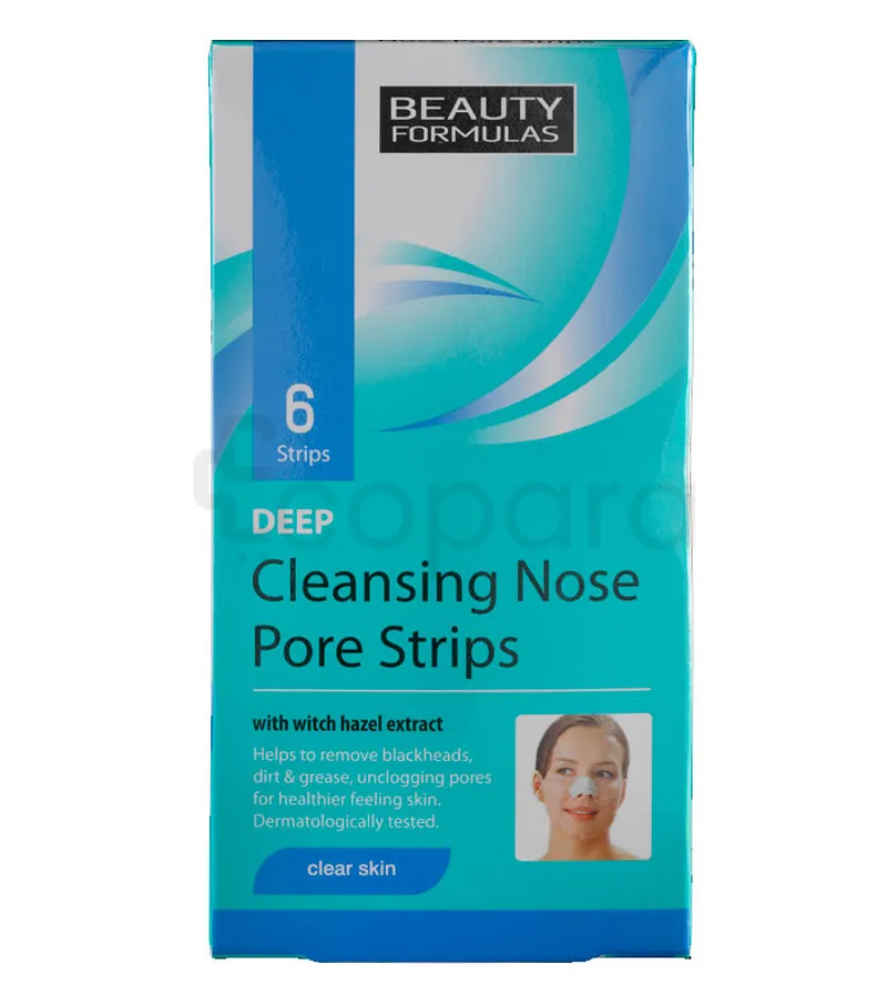 BEAUTY FORMULAS DEEP CLEANSING NOSE PORE STRIPS BOITE DE 6