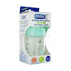 DODIE BIBERON ANTI-COLIQUE VERRE TETINE ROND 3 VITESSES 0-6MOIS +150ML