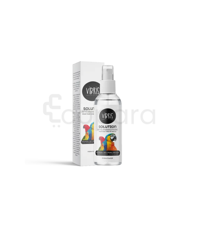 VIBRIS SOLUTION ANTI-PARASITAIRE POUR TOUS TYPES DE PLUMES 60ML