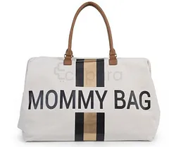 CHILDHOME MOMMY BAG CANVAS OFF WHITE BLANC/DORE