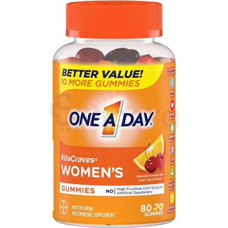 ONE A DAY VITACRAVES WOMEN'S BOITE DE 80 GUMMIES