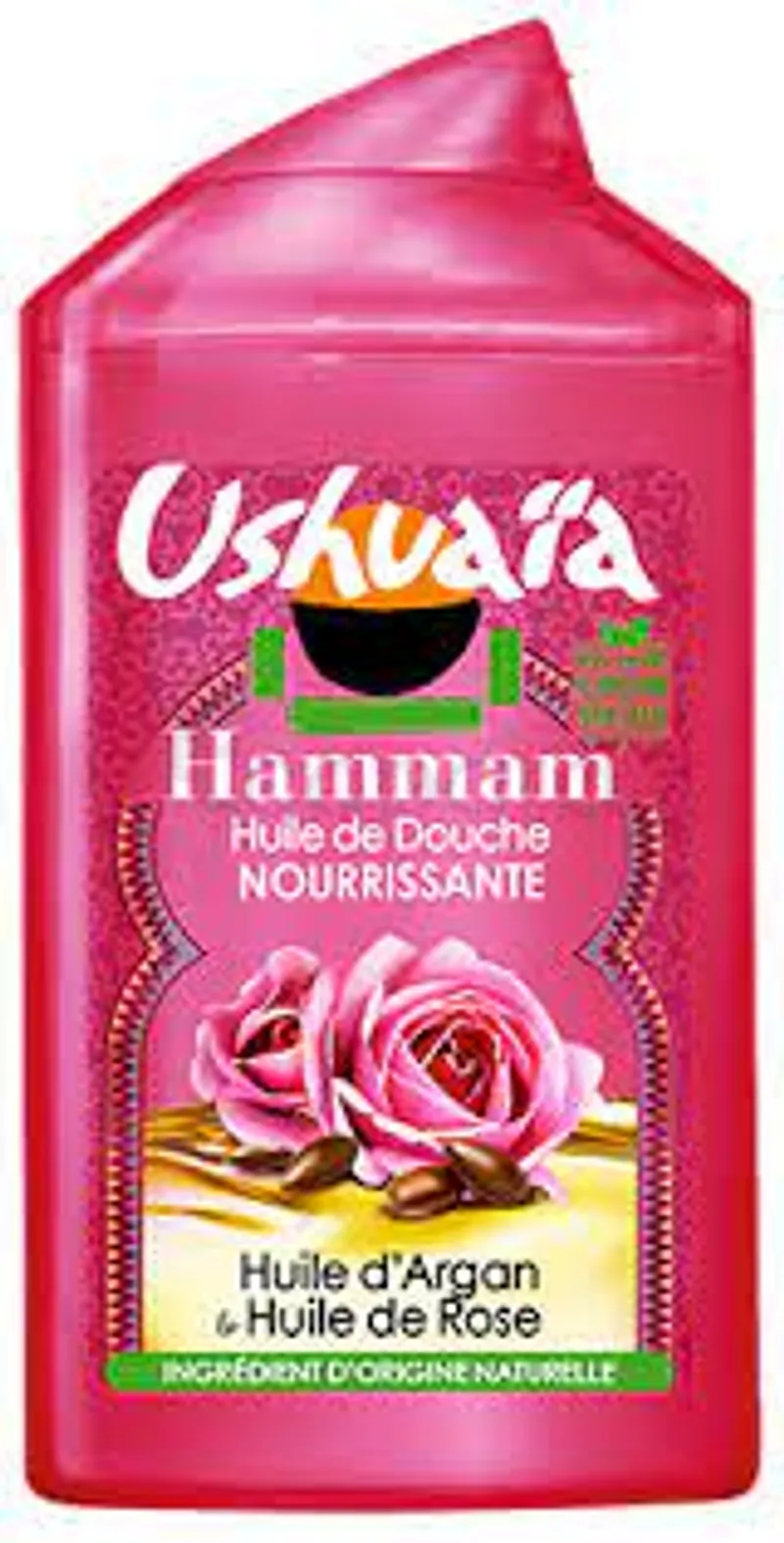 USHUAIA HAMMAM GEL DOUCHE HUILE D'ARGAN ET HUILE DE ROSE 250ML