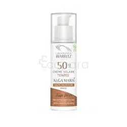 BIARRITZ CREME SOLAIRE TEINTEE DORE SPF50 HAUTE PROTECTION VISAGE 50ML