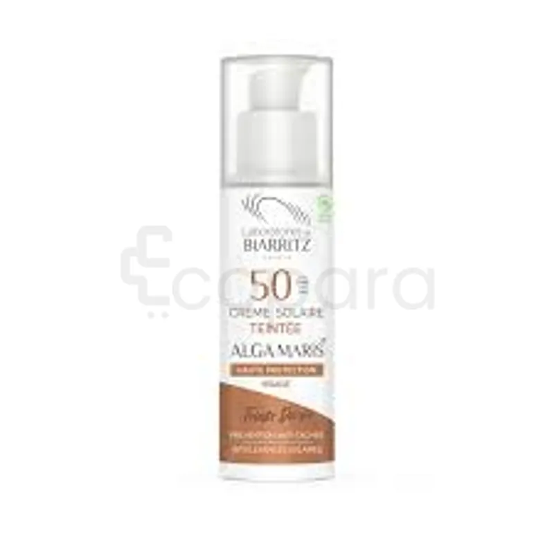 BIARRITZ CREME SOLAIRE TEINTEE DORE SPF50 HAUTE PROTECTION VISAGE 50ML