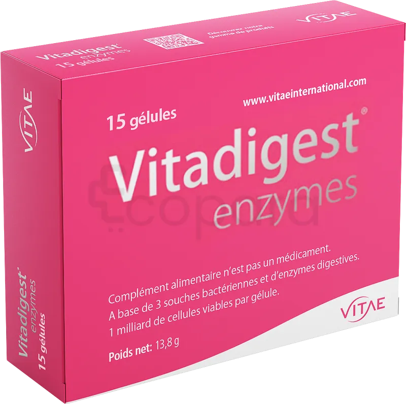 VITADIGEST ENZYMES BOITE DE 15 GELULES