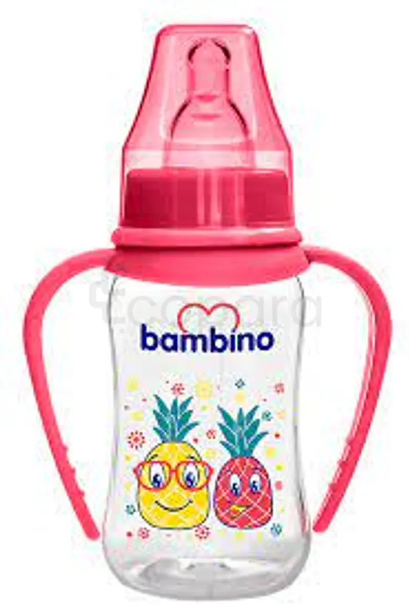 BAMBINO BIBERON AVEC POIGNÉE EN SILICONE 150ML REFERENCE T 065