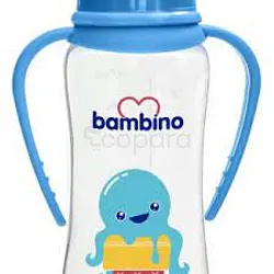 BAMBINO BIBERON AVEC POIGNÉE EN SILICONE 250ML REFERENCE T 066