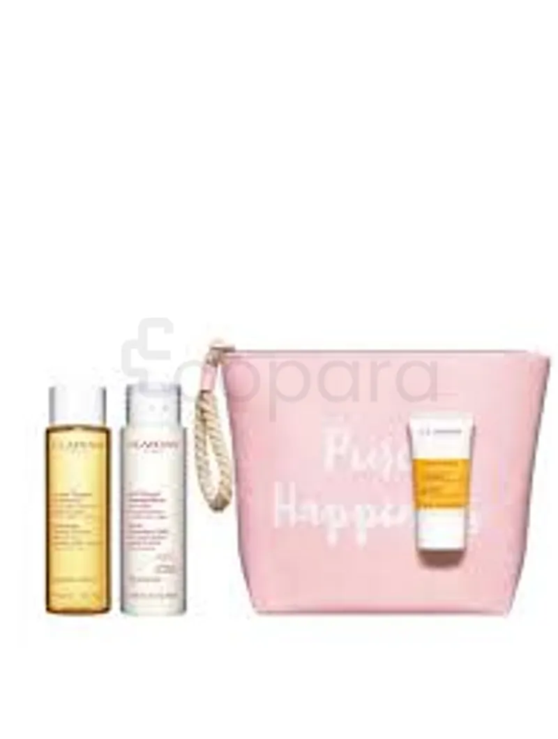 CLARINS COFFRET DEMAQUILLAGE PARFAIT LAIT 200ML + LOTION TONIQUE 200ML + COMFORT SCRUB 15ML