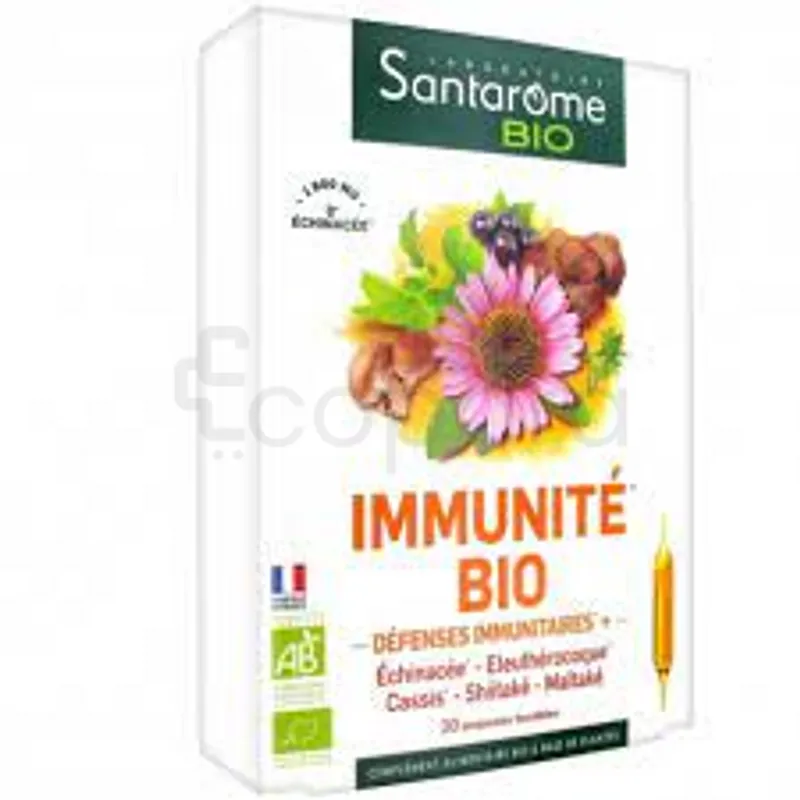SANTAROME BIO IMMUNITE BIO BOITE DE 20 AMPOULES DE 10ML