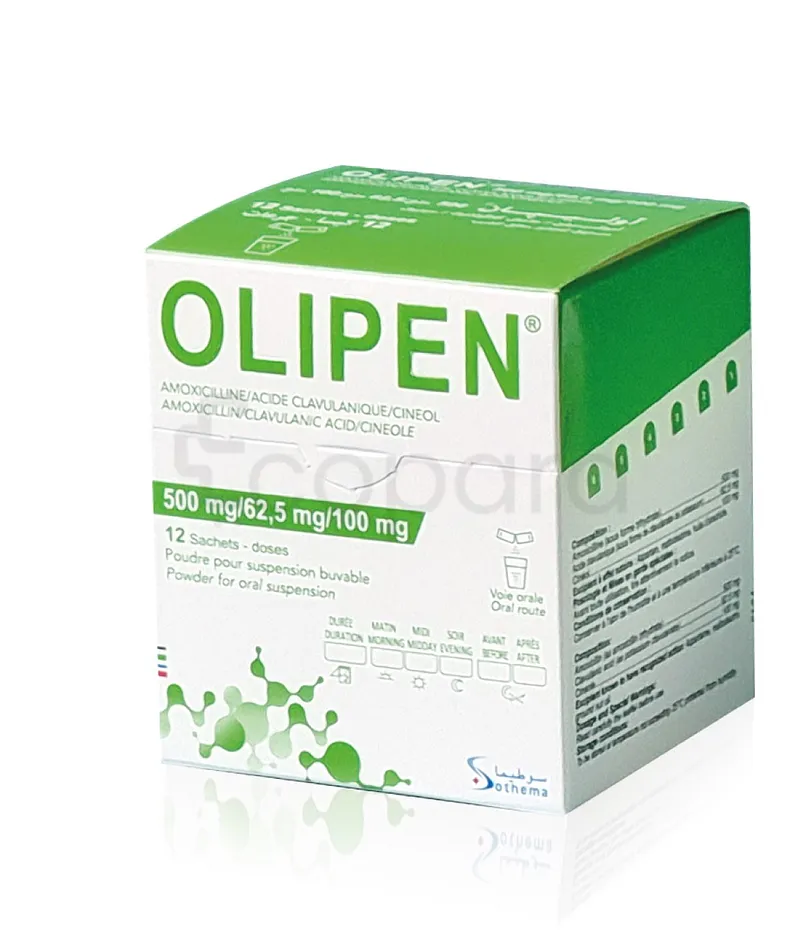 OLIPEN 500MG/62.5MG/100MG BOITE DE 12 SACHETS