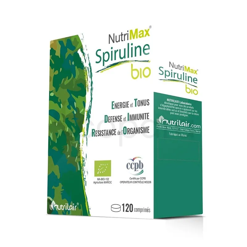 NUTRIMAX SPIRULINE BIO 60G BOITE DE 120 COMPRIMES