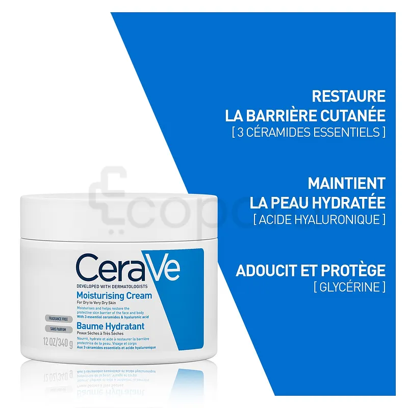 CERAVE BAUME HYDRATANT NOURRISSANT PEAU SECHE A TRES SECHE 340G