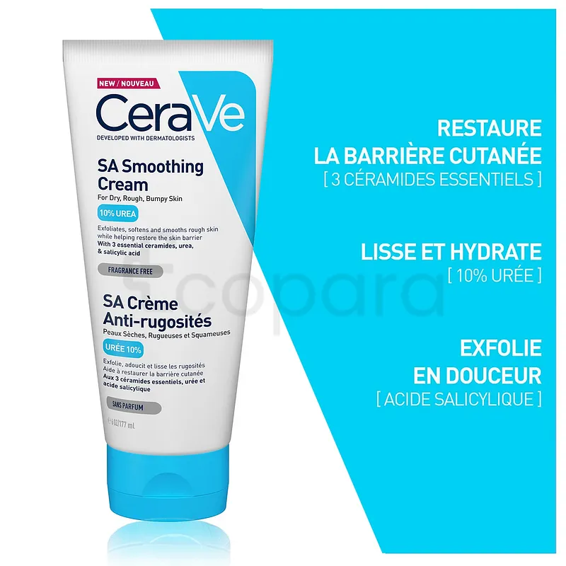 CERAVE SA CREME ANTI-RUGOSITES PEAU SECHE ET SQUAMEUSE 177ML