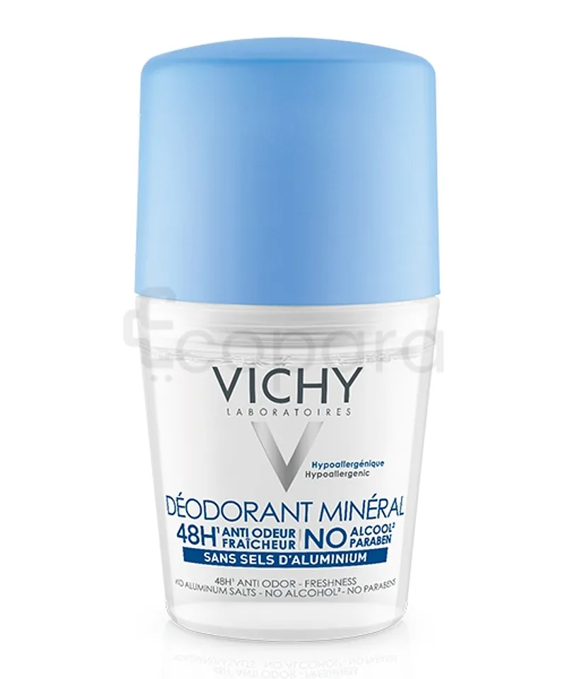 VICHY DEODORANT MINERAL 48H SANS SELS D'ALUMINIUM ROLL-ON 50ML