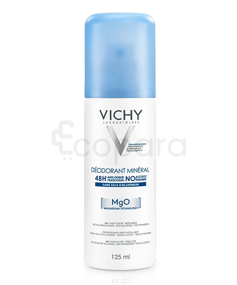 VICHY DEODORANT MINERAL 48H SANS SELS D'ALUMINIUM AEROSOL 125ML