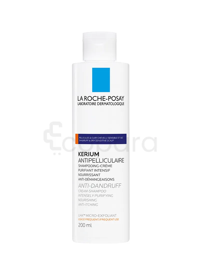 LA ROCHE POSAY KERIUM SHAMPOOING-CREME ANTI-PELLICULAIRE PELLICULES SECHES 200ML