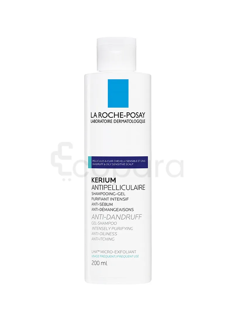 LA ROCHE POSAY KERIUM SHAMPOOING-GEL ANTI-PELLICULAIRE PELLICULES GRASSES 200ML