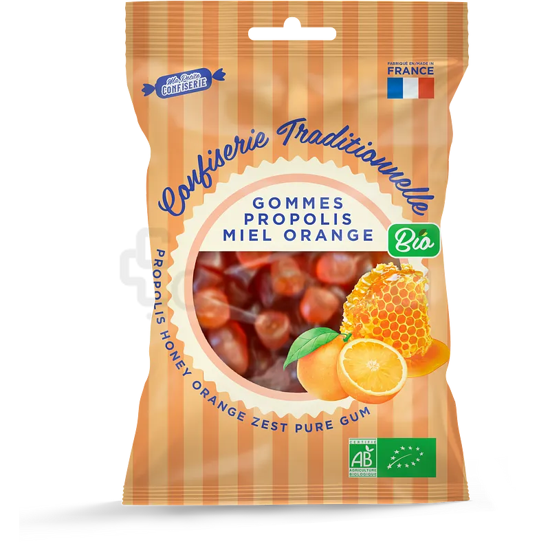 MPC GOMMES BIO PROPOLIS MIEL ORANGE 100G