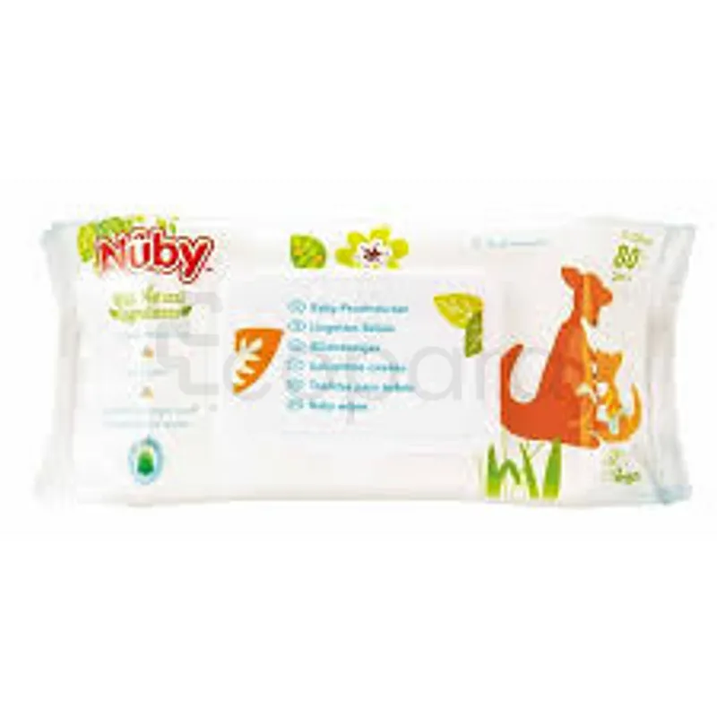 NUBY LINGETTE ANTIBACTERIENNES CORPS ET VISAGE BOITE DE 80 REFERENCE 20-CG42080