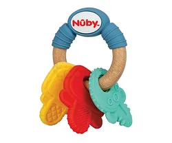 NUBY CLES DE DENTITION BOIS SILICONE +3MOIS REFERENCE 20-NV06008