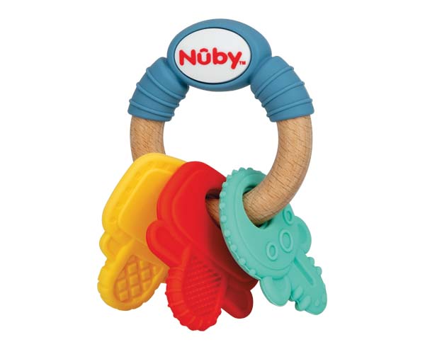 NUBY CLES DE DENTITION BOIS SILICONE +3MOIS REFERENCE 20-NV06008