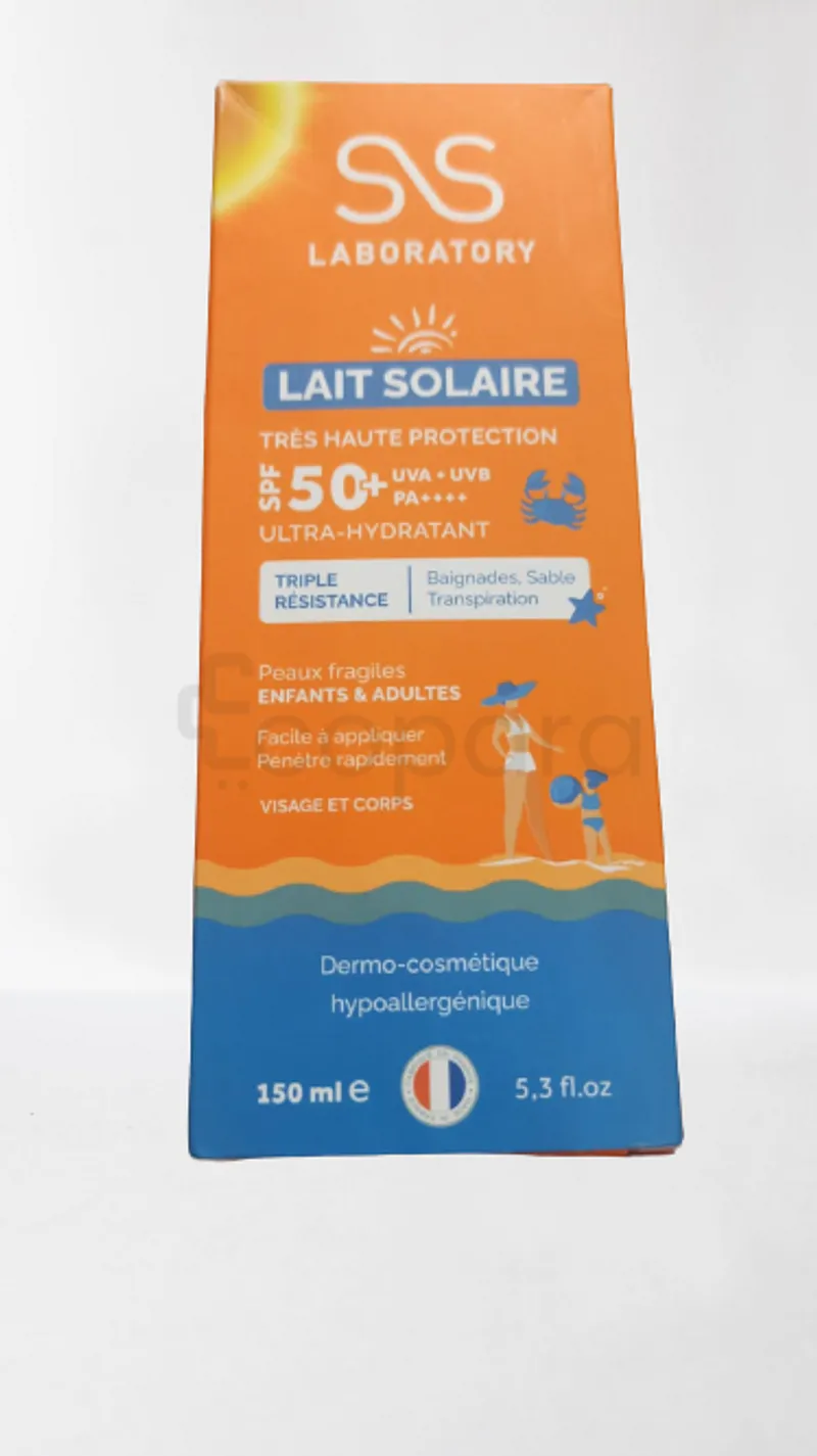 SS LAIT SOLAIRE TRES HAUTE PROTECTION SPF50+ ENFANTS ET ADULTE 150ML