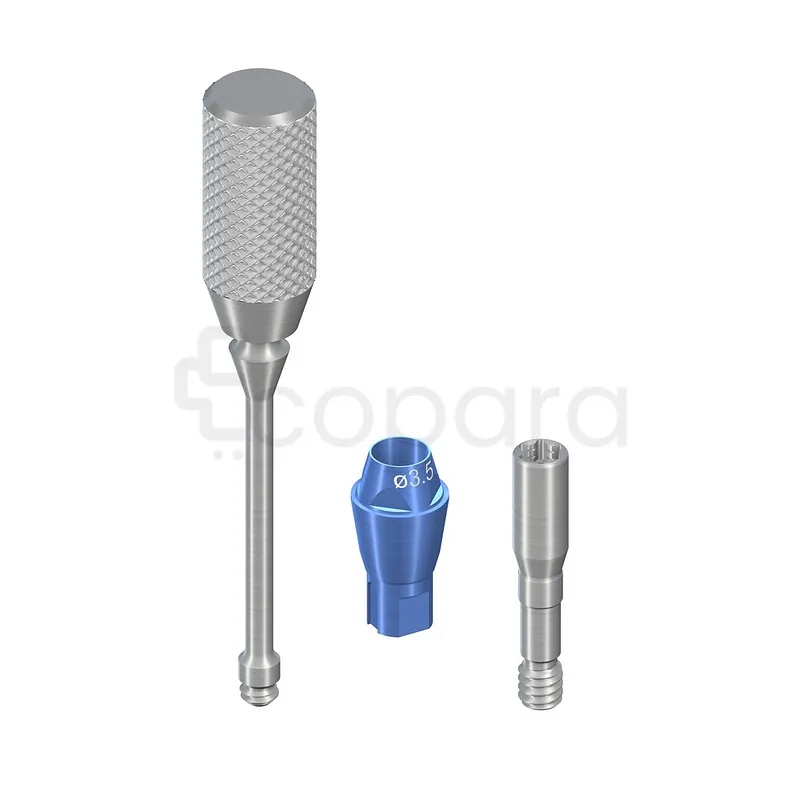 NC DROITE 0° D 3.5MM HG 3.5MM TITANE PARTIES SECONDAIRES VISSEES REF 022.0126S