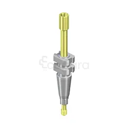 PILIER D’EMPREINTE NC PORTE EMPREINTE PERFORÉ LONG AVEC VIS DE GUIDAGE L 30MM TITANE COMPOSANTS DE PRISE D'EMPREINTE TRANSFERT D'EMPREINT RÉF 025.2205