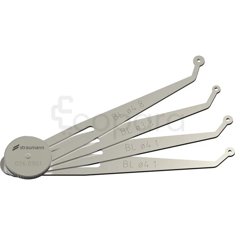 INDICATEUR DE DISTANCE IMPLANT BONE LEVEL L 100MM TITANE ACIER INOXYDABLE INSTRUMENTS AUXILIAIRES RÉF 026.0901