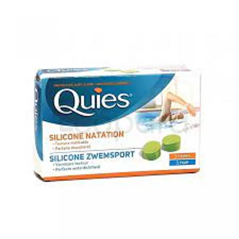 QUIES PROTECTION AURICULAIRE SILICONE NATATION ADULTE TEXTURE MALLEABLE BOITE DE 3 PAIRES