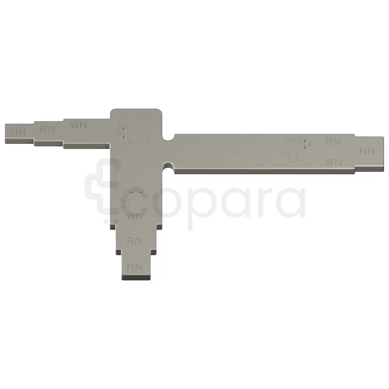 T DE DIAGNOSTIC INSTRUMENT AUXILIAIRE LE DIAGNOSTIC L 65MM L 33MM TITANE PARTIES SECONDAIRES DE PLANIFICATION REF 046.147