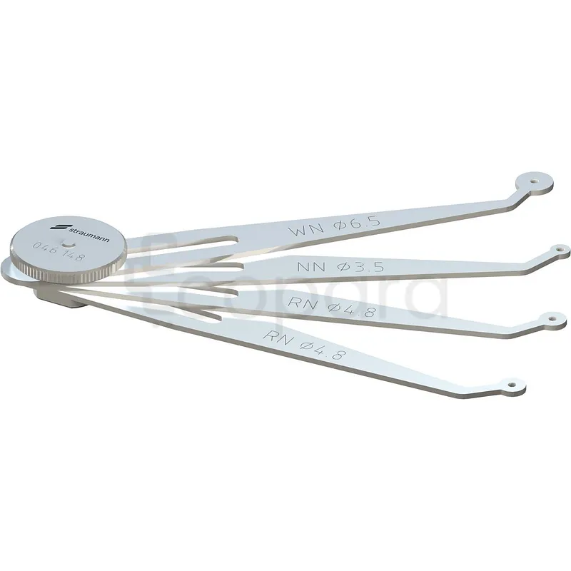 INDICATEUR DE DISTANCE IMPLANT TISSUE LEVEL L 100MM TITANE ACIER INOXYDABLE INSTRUMENTS AUXILIAIRES REF 046.148